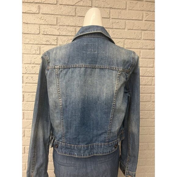 Stylus Women Cropped Denim Jacket Size M - Picture 2 of 11